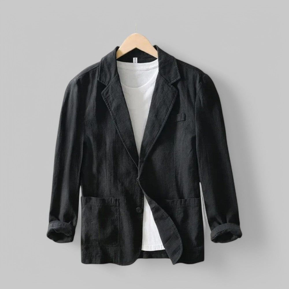 Cade | Men's Single-Breasted Linen Blend Summer Blazer