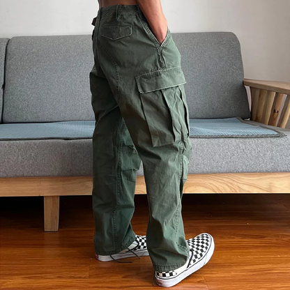 Chino | Men's Loose Fit Washed Cargo Pants