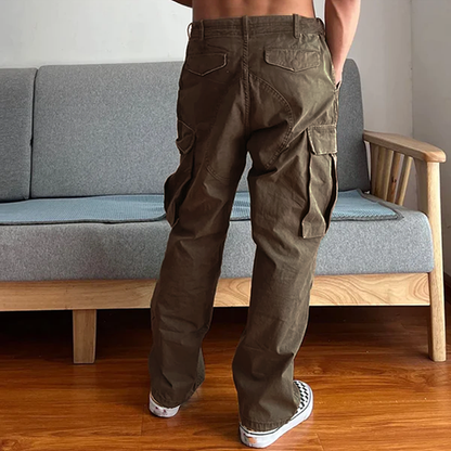 Chino | Men's Loose Fit Washed Cargo Pants