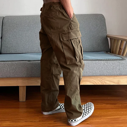 Chino | Men's Loose Fit Washed Cargo Pants