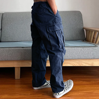 Chino | Men's Loose Fit Washed Cargo Pants
