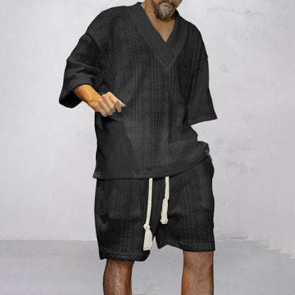 Joco | Men's Knit V-Neck & Shorts Set