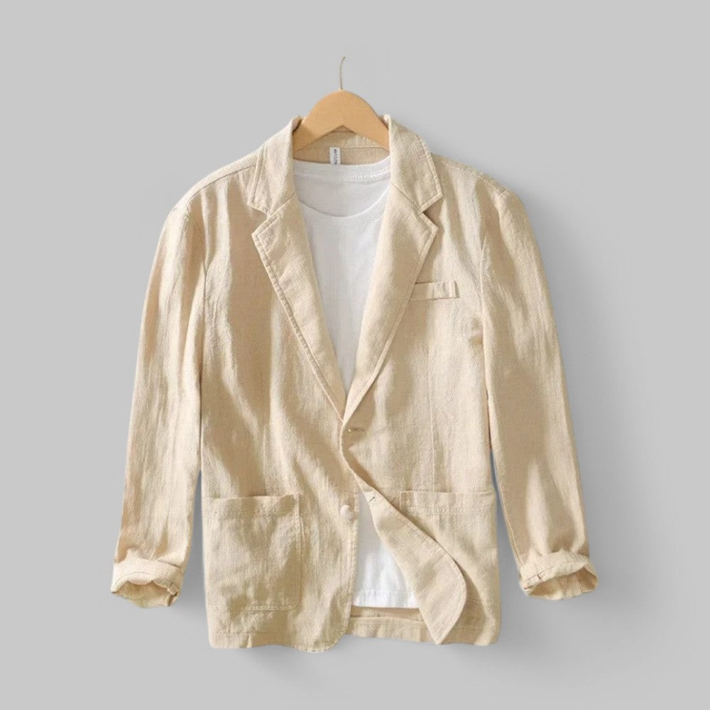 Cade | Men's Single-Breasted Linen Blend Summer Blazer