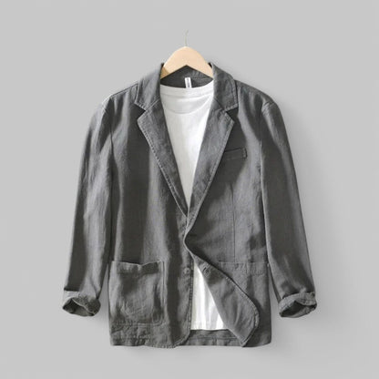 Cade | Men's Single-Breasted Linen Blend Summer Blazer