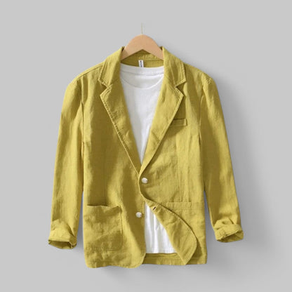 Cade | Men's Single-Breasted Linen Blend Summer Blazer
