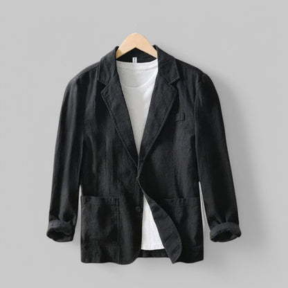 Cade | Men's Single-Breasted Linen Blend Summer Blazer