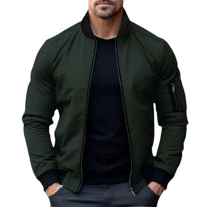 Blake | Men's Slim Fit Zip-Up Bomber Jacket