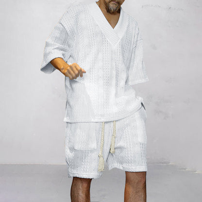 Joco | Men's Knit V-Neck & Shorts Set