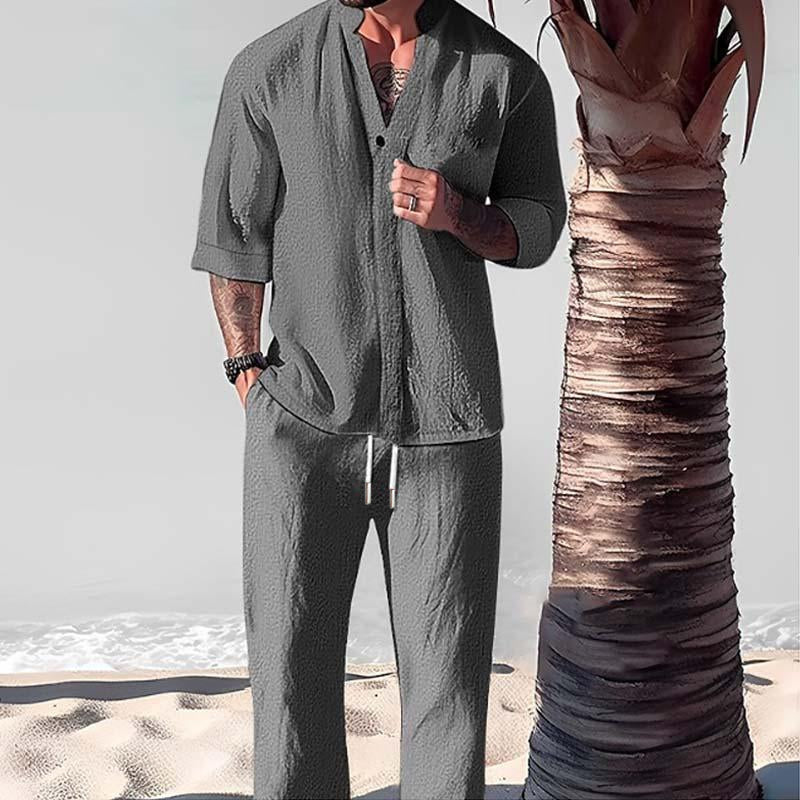 Arnold | Men's Cotton-Linen 2-Piece Casual Shirt & Pants Set