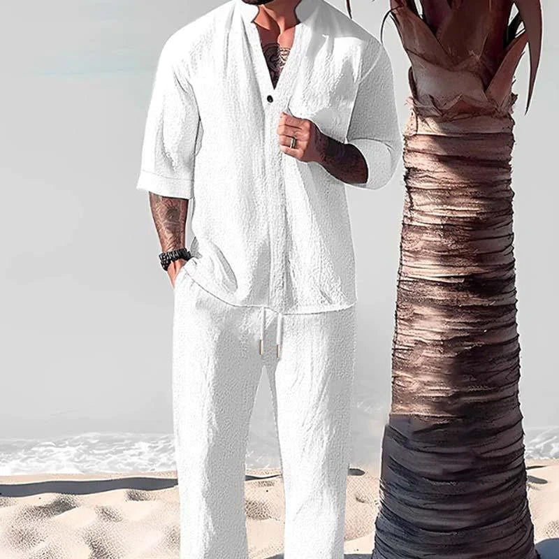 Arnold | Men's Cotton-Linen 2-Piece Casual Shirt & Pants Set