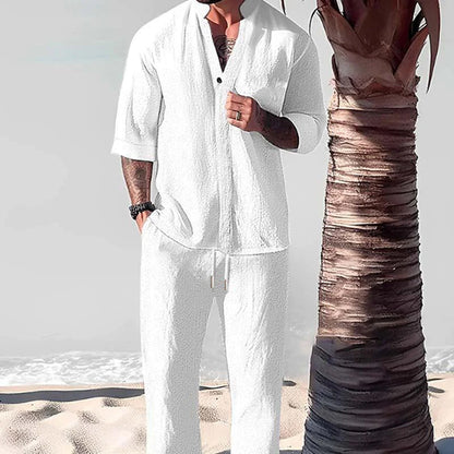 Arnold | Men's Cotton-Linen 2-Piece Casual Shirt & Pants Set